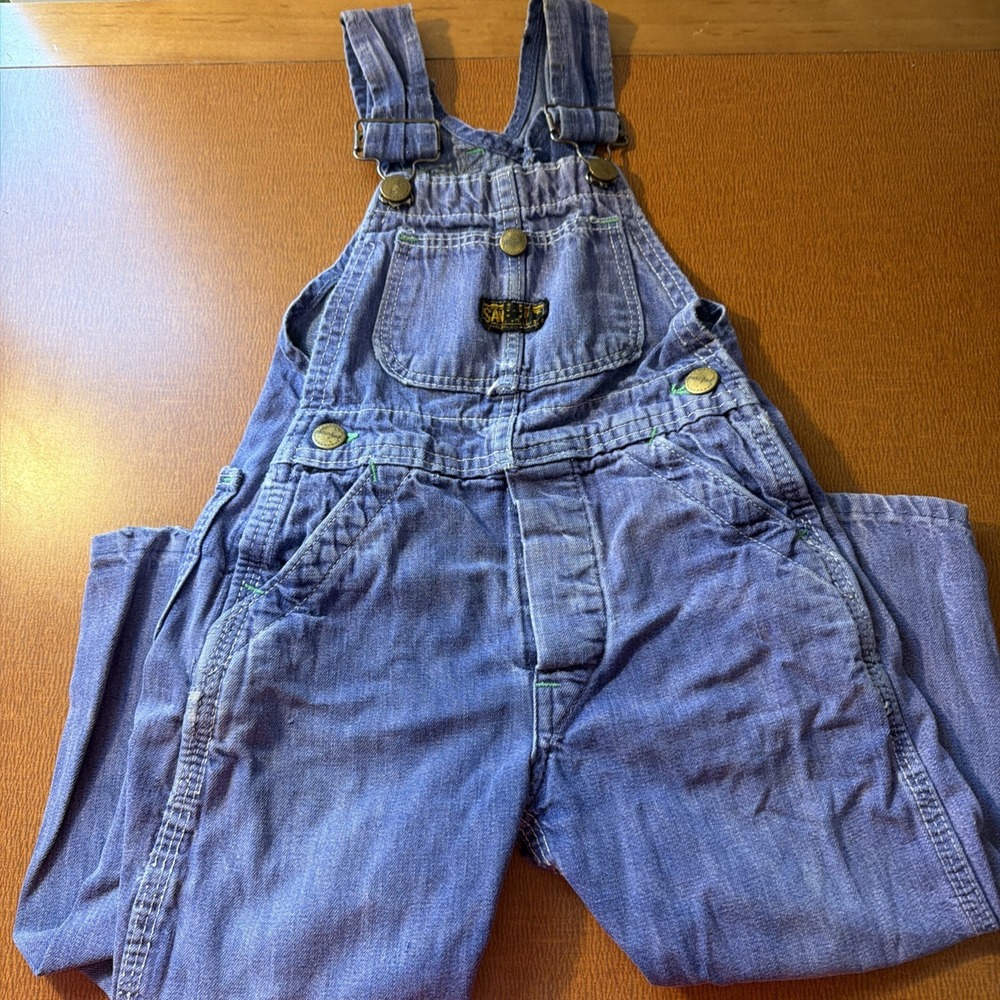 Vintage Washington Dee Cee‎ Kids 2-3T Denim Overalls Sanforized USA  60s 70s